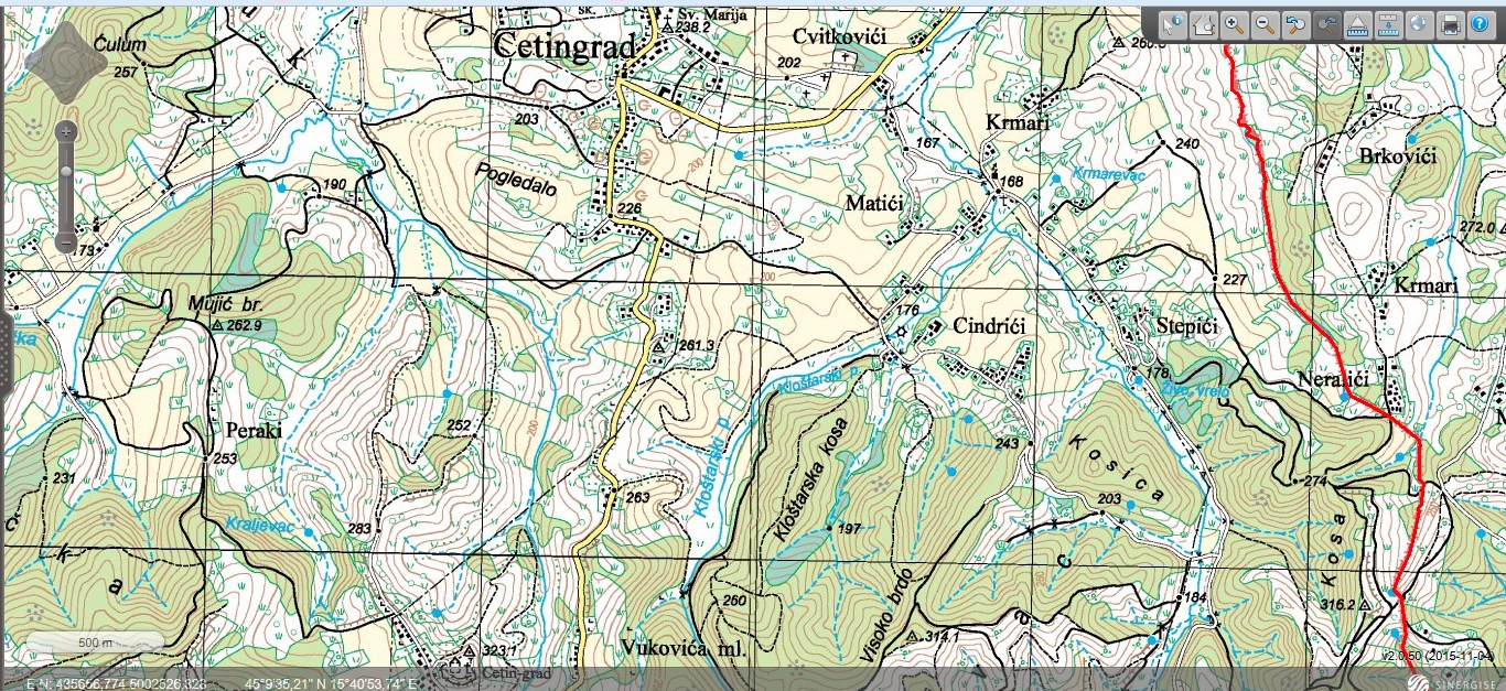 topografska karta zagreb Cetin   Lako topografska karta zagreb